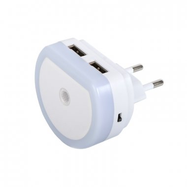 Фотография товара 'Jazzway .5034716 Ночник ФАZА NL-01 USB,датчик освещ.,, 2 x USB-выход'