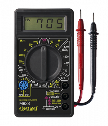 Фотография товара 'ФАZА Мультиметр цифровой M838 .5000452'