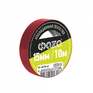 Фотография товара 'ФАZА Изолента 15/10 красная TP-15/10'