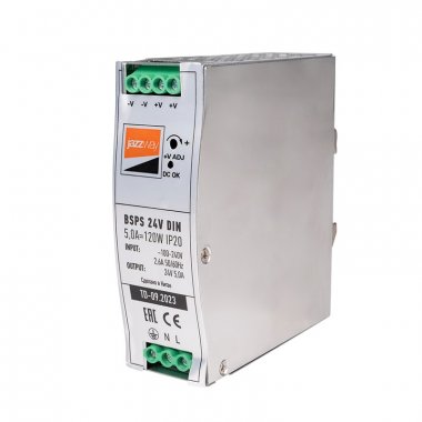 Фотография товара 'Jazzway .5050020 BSPS DIN 24V 5.0A=120w IP20 AL 3г.гар'