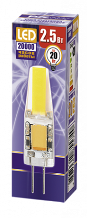 Фотография товара 'Jazzway PLED-G4 COB 2.5w 200Lm 3000K 12В (силикон 10*39мм) (LED dri, .2855749'