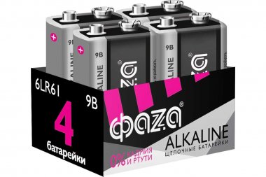 Фотография товара 'Jazzway .5030602 6LR61 ФАZА Alkaline Pack-4'