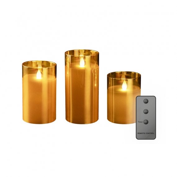 Фотография товара 'Jazzway .5018822-2021 Свечи ФАZА CL7-SET3-gd (компл. 3-х свечей, золот.)'