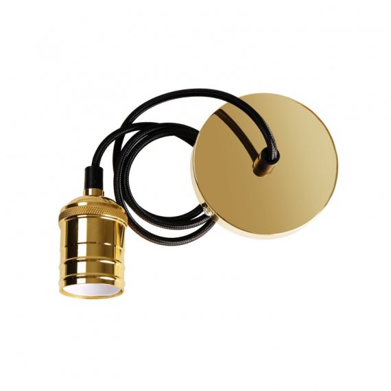 Фотография товара 'Jazzway .5039018 RETRO патрон с проводом PLC 02 E27 230V/1M GOLDEN'