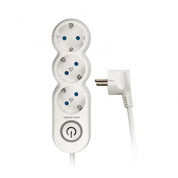 Фотография товара 'Jazzway .5034778 Удлинитель 3 x 1.5 выкл., заземл., шторки'