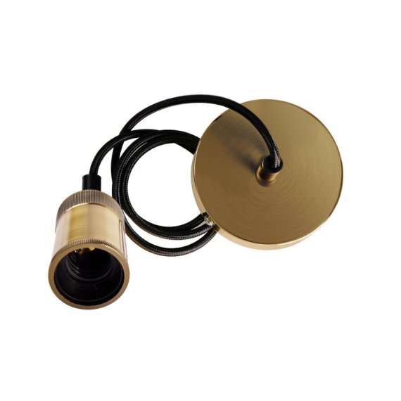 Фотография товара 'Jazzway .5039032 RETRO патрон с проводом PLC 03 E27 230V/1M ANTIQUE BRONZE'