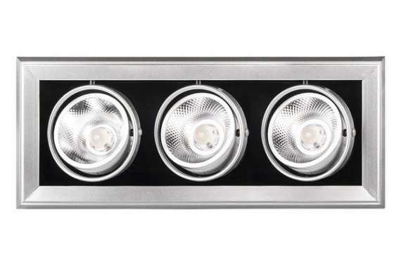 Фотография товара 'Jazzway Светильник светодиодный встраиваемый PSP-S 313 3x9W 4000K 24° GREY IP40'