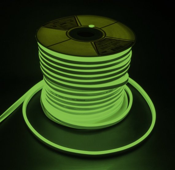 Фотография товара 'Jazzway Лента светодиодная ГИБКИЙ НЕОН PFN-01 2835/120 Green 220V IP65 6w/m 8*16mm .5016460'