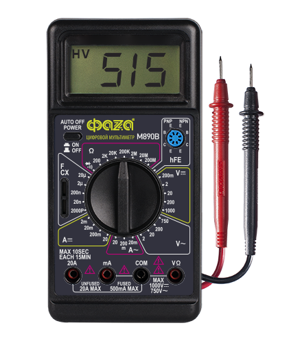 Фотография товара 'ФАZА Мультиметр цифровой M890B .5008793'