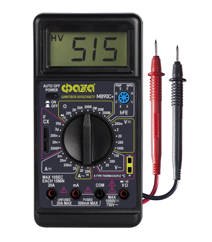 Фотография товара 'ФАZА Мультиметр цифровой M890C+ .5008816'