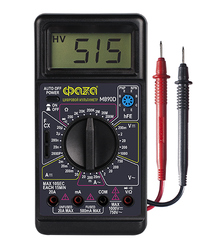 Фотография товара 'ФАZА Мультиметр цифровой M890D .5008830'