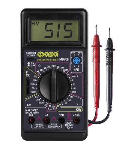 Фотография товара 'ФАZА Мультиметр цифровой M890F .5010437'