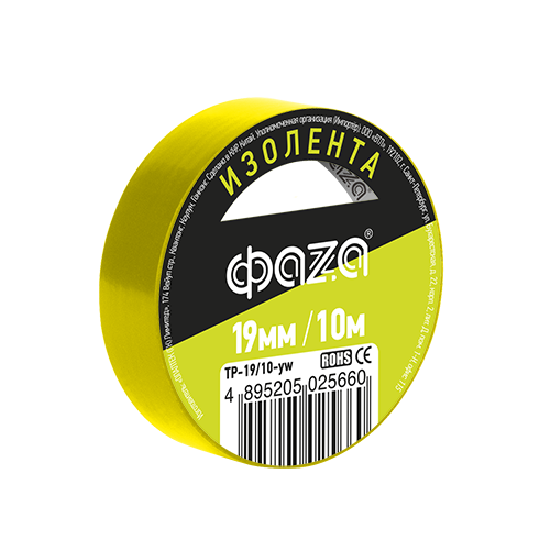 Фотография товара 'ФАZА Изолента 19/10 желтая TP-19/10'
