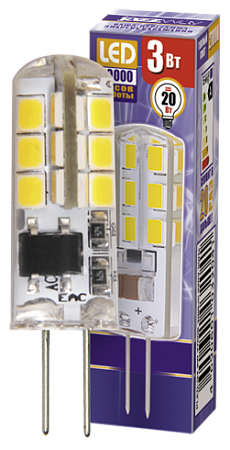 Фотография товара 'Jazzway PLED-G4 3w 2700K 200Lm 220V (силикон, d11*38мм) Jazzway, .1032041'