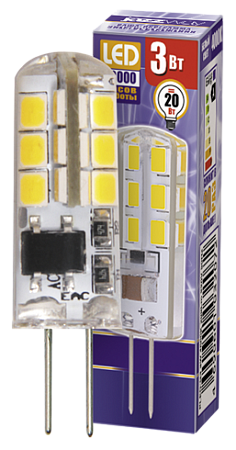 Фотография товара 'Jazzway PLED-G4 3w 4000K 200Lm 220V (силикон, d11*38мм) Jazzway, .1032072'