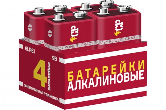 Фотография товара 'Jazzway .5041349 6LR61 CRAZYpower Алкалиновые'